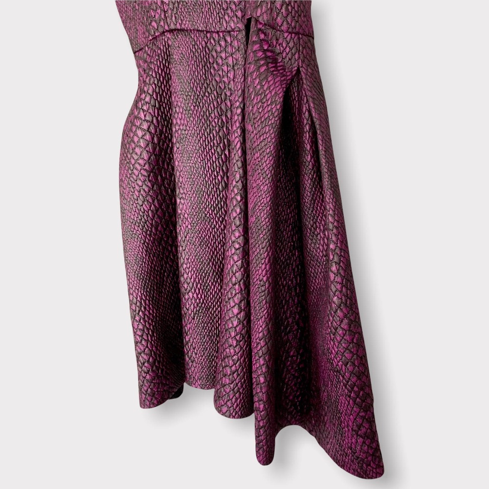 Tibi Cobra Jacquard Sleeveless Dress in Purple Size 0 - Picture 7 of 13